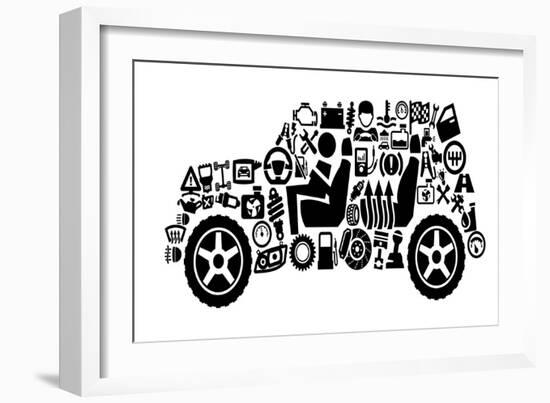 Auto Icons-bioraven-Framed Art Print