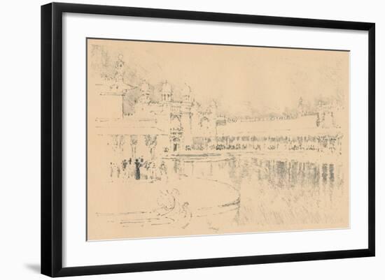 Auto-Lithograph by J. Pennell, C1877-1898, (1898)-Joseph Pennell-Framed Giclee Print