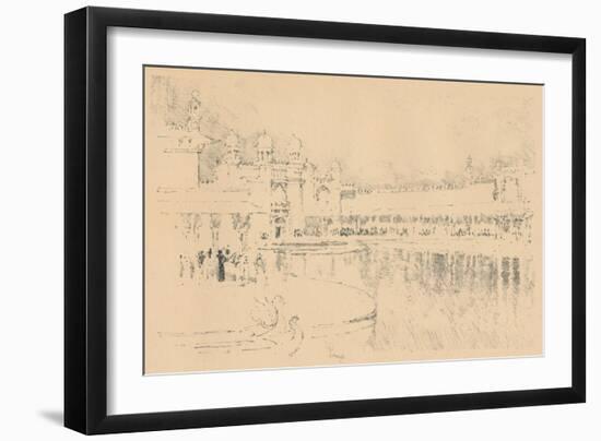 Auto-Lithograph by J. Pennell, C1877-1898, (1898)-Joseph Pennell-Framed Giclee Print