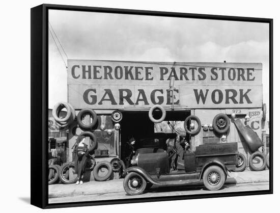 Auto Parts Shop, Atlanta, Georgia, c.1936-Walker Evans-Framed Stretched Canvas