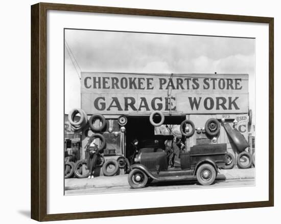 Auto Parts Shop, Atlanta, Georgia, c.1936-Walker Evans-Framed Photo