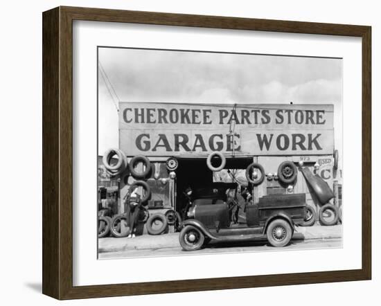 Auto Parts Shop, Atlanta, Georgia, c.1936-Walker Evans-Framed Photo