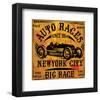 Auto Races New York City Sign-null-Framed Art Print