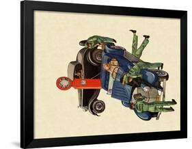 Auto Repair, 1935-James Wathen-Framed Giclee Print