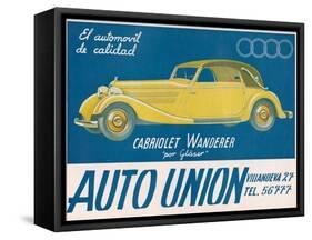 Auto Union Audi, Magazine Advertisement, USA, 1930-null-Framed Stretched Canvas