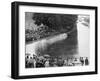 Auto Union in Action at the Avus Motor Racing Circuit, Berlin, Germany, 1934-null-Framed Photographic Print