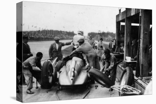 Auto Union in the Pits During a Grand Prix, 1938-null-Stretched Canvas