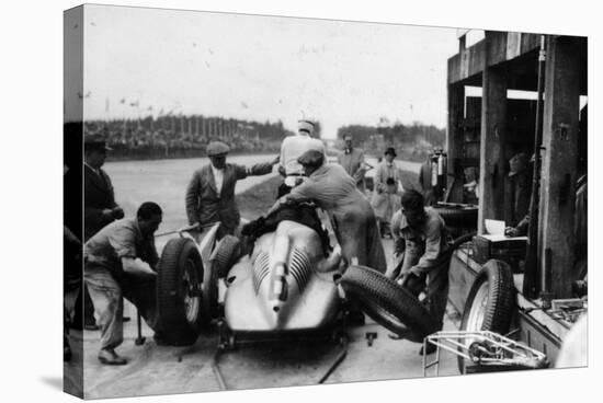 Auto Union in the Pits During a Grand Prix, 1938-null-Stretched Canvas