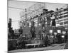 Auto Workers Conducting a Strike Against the Chrysler Plant-William Vandivert-Mounted Premium Photographic Print