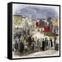 Autodafe in the Public Square-Stefano Bianchetti-Framed Stretched Canvas