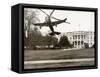 Autogiro Takes Off at White House-null-Framed Stretched Canvas