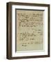 Autograph Letter Signed by Wolfgang Amadeus Mozart (1756-1791) and Sent to His Wife Constanze,…-null-Framed Premium Giclee Print