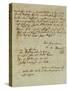 Autograph Letter Signed by Wolfgang Amadeus Mozart (1756-1791) and Sent to His Wife Constanze,…-null-Stretched Canvas