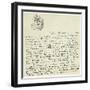 Autograph Letter to Melchor Fernandez Alamgro, Granada, Late January 1926-Federico Garcia Lorca-Framed Giclee Print