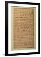 Autograph Manuscript, Cantata Bwv 180 'schmucke Dich O Liebe Seele' by J.S. Bach-null-Framed Giclee Print