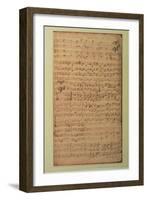 Autograph Manuscript, Cantata Bwv 180 'schmucke Dich O Liebe Seele' by J.S. Bach-null-Framed Giclee Print