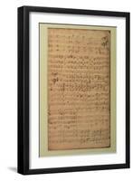 Autograph Manuscript, Cantata Bwv 180 'schmucke Dich O Liebe Seele' by J.S. Bach-null-Framed Giclee Print