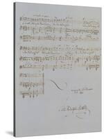 Autograph Manuscript D of 'Im Fruhling', Opus 9 No 4, Dated 6/12/1845, 2 Pages, 55 Bars-Félix Mendelssohn-Bartholdy-Stretched Canvas