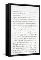 Autograph Manuscript of Lincoln's Last Address as President, Delivered in Washinton, D. C., from…-Abraham Lincoln-Framed Stretched Canvas