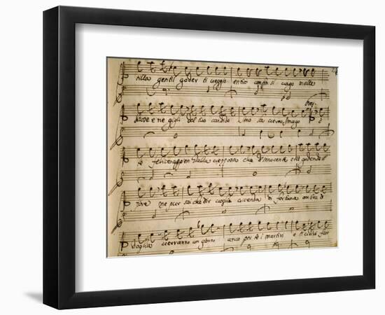 Autograph Music Score of Agrippina, 1708-Nicola Antonio Porpora-Framed Giclee Print