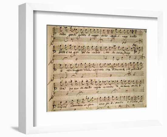 Autograph Music Score of Agrippina, 1708-Nicola Antonio Porpora-Framed Giclee Print