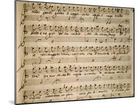 Autograph Music Score of Agrippina, 1708-Nicola Antonio Porpora-Mounted Giclee Print