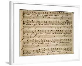 Autograph Music Score of Agrippina, 1708-Nicola Antonio Porpora-Framed Giclee Print