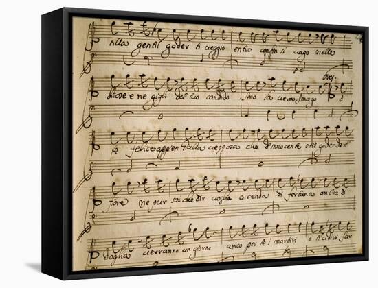 Autograph Music Score of Agrippina, 1708-Nicola Antonio Porpora-Framed Stretched Canvas