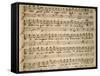 Autograph Music Score of Agrippina, 1708-Nicola Antonio Porpora-Framed Stretched Canvas