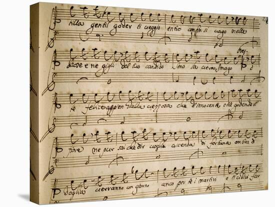 Autograph Music Score of Agrippina, 1708-Nicola Antonio Porpora-Stretched Canvas