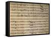 Autograph Music Score of Cain and Abel-Leonardo Leo-Framed Stretched Canvas