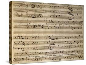 Autograph Music Score of Cain and Abel-Leonardo Leo-Stretched Canvas