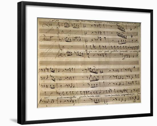 Autograph Music Score of Cain and Abel-Leonardo Leo-Framed Giclee Print