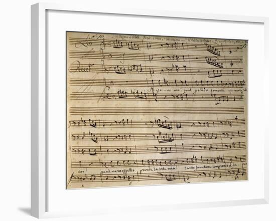 Autograph Music Score of Cain and Abel-Leonardo Leo-Framed Giclee Print