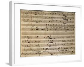 Autograph Music Score of Cain and Abel-Leonardo Leo-Framed Giclee Print