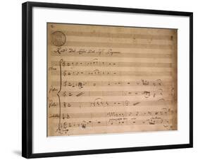 Autograph Music Score of Compositon by Gaetano Pugnani-null-Framed Giclee Print