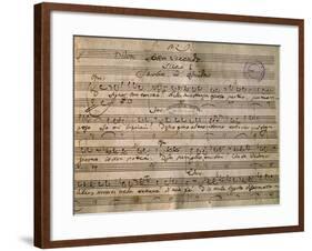 Autograph Music Score of Dido-Giovanni Paisiello-Framed Giclee Print