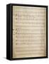 Autograph Music Score of Faedrelandssang-null-Framed Stretched Canvas