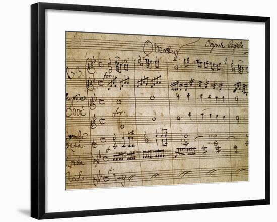 Autograph Music Score of Il Duello Comico-null-Framed Giclee Print
