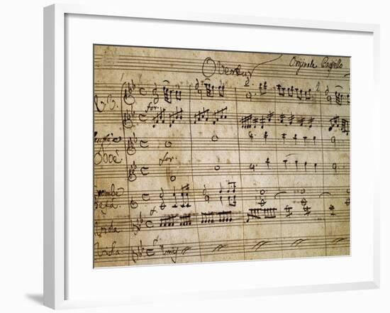 Autograph Music Score of Il Duello Comico-null-Framed Giclee Print