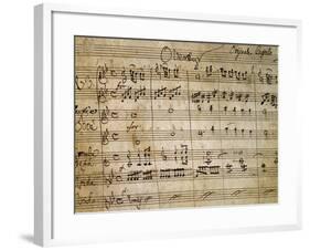 Autograph Music Score of Il Duello Comico-null-Framed Giclee Print