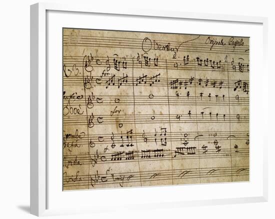 Autograph Music Score of Il Duello Comico-null-Framed Giclee Print