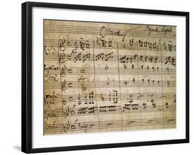 Autograph Music Score of Il Duello Comico-null-Framed Giclee Print