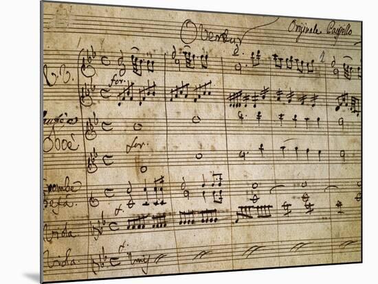 Autograph Music Score of Il Duello Comico-null-Mounted Giclee Print