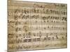 Autograph Music Score of Il Duello Comico-null-Mounted Giclee Print