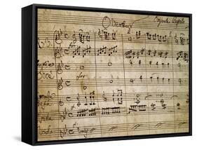 Autograph Music Score of Il Duello Comico-null-Framed Stretched Canvas