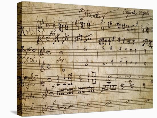 Autograph Music Score of Il Duello Comico-null-Stretched Canvas