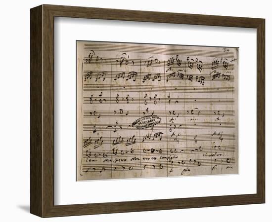 Autograph Music Score of La Daunia Felice-Giovanni Paisiello-Framed Giclee Print