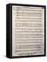 Autograph Music Score of Oratorium-Antonio Salieri-Framed Stretched Canvas