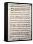 Autograph Music Score of Oratorium-Antonio Salieri-Framed Stretched Canvas